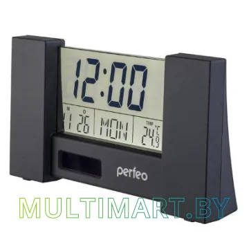 Настольные часы Perfeo City PF-S2056 (черный)